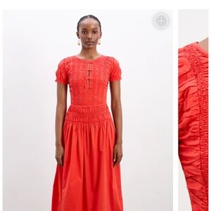 Elegant Damson Madder Saffy Midi Dress